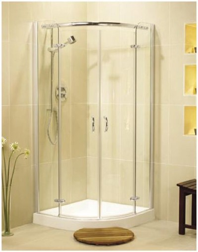 Allure 800mm quadrant shower enclosure, hinged doors. additional image