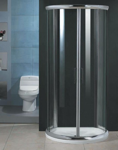 Milano D-Shaped shower enclosure with slimline shower tray. additional image