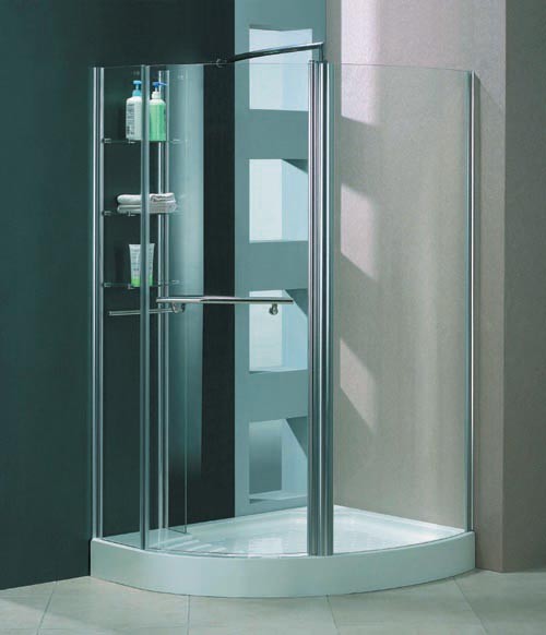 Milano Unique right handed offset quadrant shower enclosure and tray. additional image