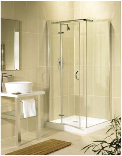 Allure 1200x900 left hand shower enclosure with hinged door. additional image