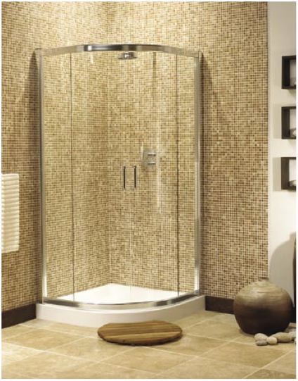 Ultra 800 curved quadrant shower enclosure with sliding doors. additional image