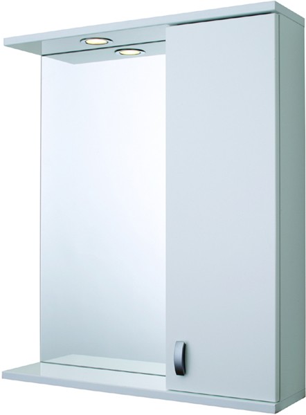 Mirror Bathroom Cabinet, Light & Shaver.  600x710x150mm. additional image