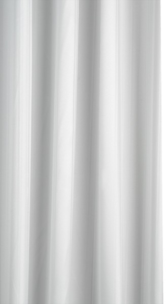 Shower Curtain With PVC Liner & Rings (White). additional image