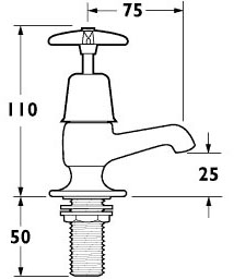 Pillar Basin Taps With Short Spouts (Pair). additional image