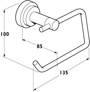 Toilet Roll Holder (Chrome). additional image