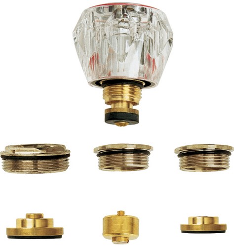 Universal Conversion Tap Head Kit With Acrylic Handles (Pair). additional image