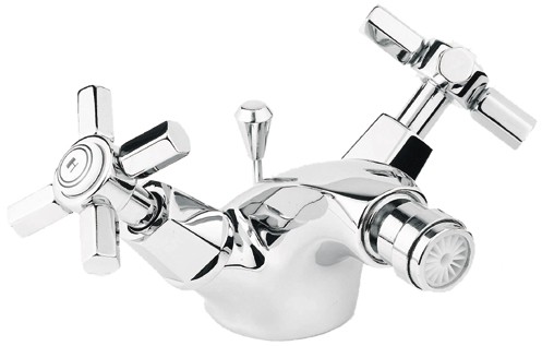 Mono Bidet Mixer Tap With Pop Up Waste (Chrome). additional image