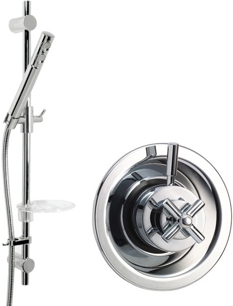 Modern Thermostatic Concealed Shower Kit (Chrome). additional image
