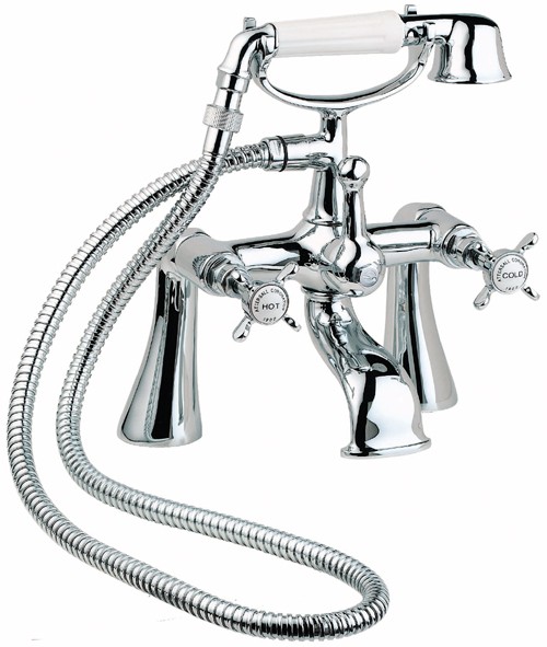1/2" Bath Shower Mixer Tap With Shower Kit (Chrome). additional image