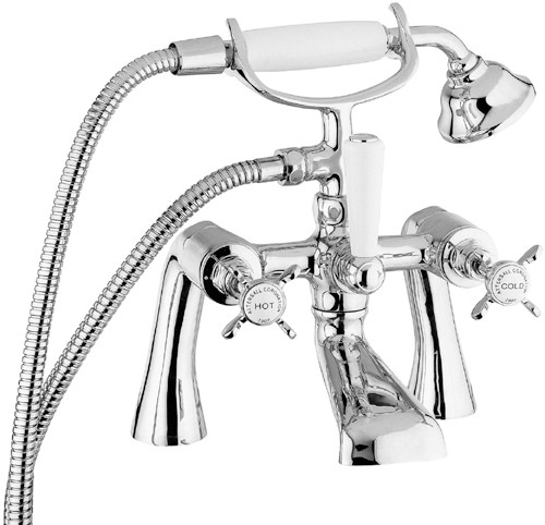 3/4" Bath Shower Mixer Tap With Shower Kit (Chrome). additional image