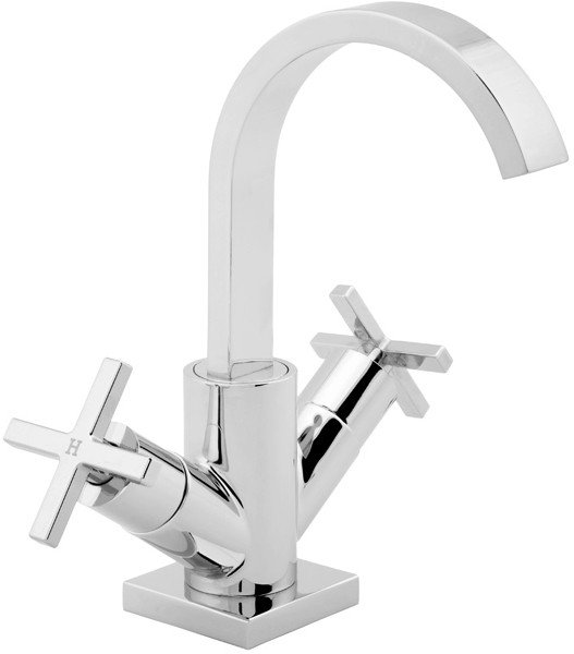 Mono Basin Mixer Tap With Swivel Spout & Pop Up Waste (Chrome). additional image