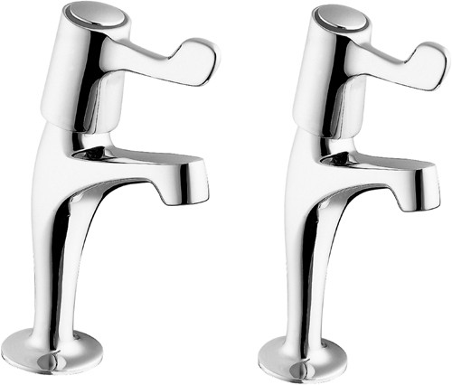 High Neck Sink Taps with 3" Levers (pair). additional image