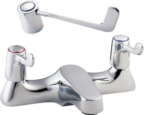 Lever Bath Filler Tap With 6" Long Handles. additional image
