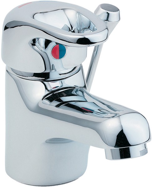 Mono Basin Mixer Tap With Side Pop Up Waste (Chrome). additional image