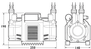 Pump 40. Twin automatic shower pump with hoses. 1.5 Bar. additional image