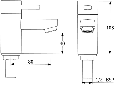 Basin Taps (Pair, Chrome). additional image