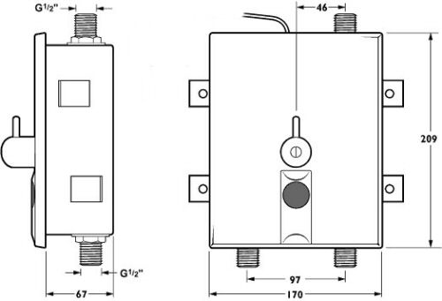Sensor Controlled Shower Valve (Battery Powered). additional image