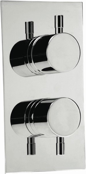 1/2" Twin Concealed Thermostatic Shower Valve (Chrome). additional image