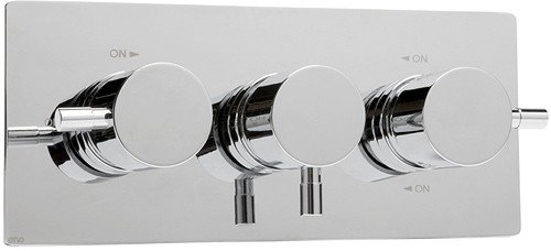 Thermostatic TMV2 1/2" Triple Concealed Shower Valve (Chrome). additional image