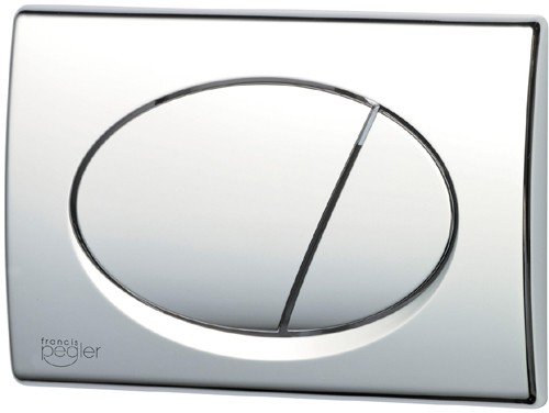Opal Flush Plate (Chrome Plated). 274x165mm. additional image