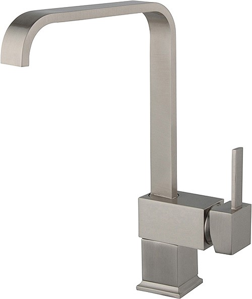 Megan Kitchen Tap With Single Lever Control (Brushed Steel). additional image
