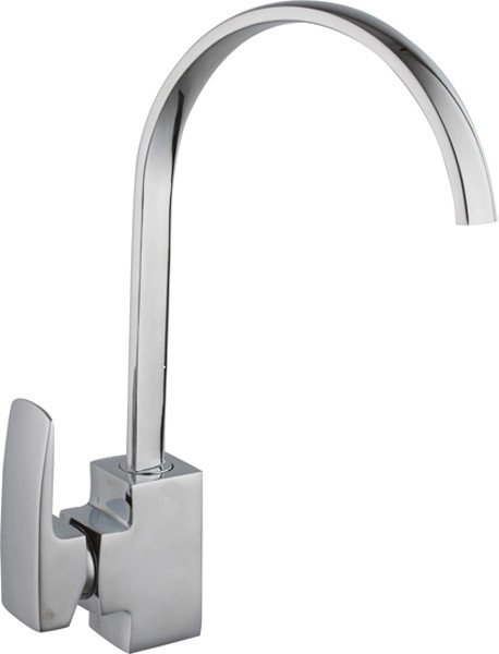 Adele Kitchen Tap With Single Lever Control (Chrome). additional image
