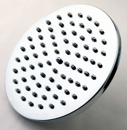 Round Shower Head With Swivel Knuckle (205mm, Chrome). additional image