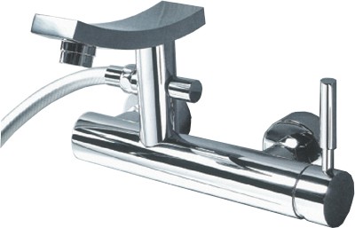Wall Mounted Bath Shower Mixer (Chrome). additional image