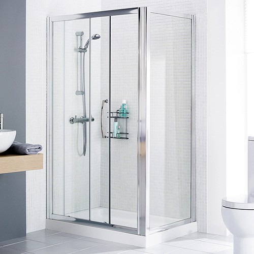 1400x1000 Shower Enclosure, Slider Door & Tray (Right Handed). additional image