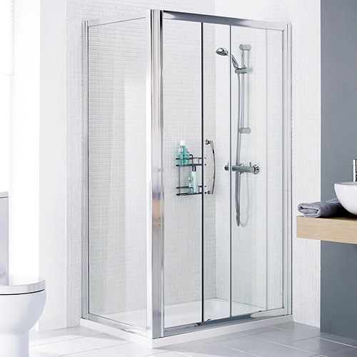 1700x750 Shower Enclosure, Slider Door & Tray (Left Handed). additional image