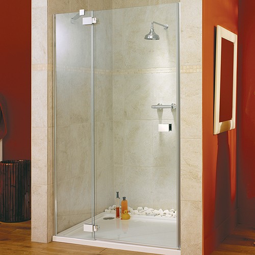 Hinged Shower Door & Glass Panel. Left Hand. 1400x1950mm. additional image