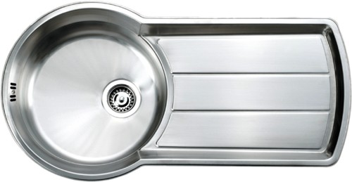 1.0 Bowl Stainless Steel Kitchen Sink. Reversible. additional image