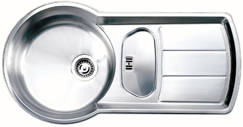 1.25 Bowl Stainless Steel Kitchen Sink. Reversible. additional image