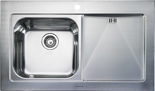 1.0 Bowl Stainless Steel Sink, Right Hand Drainer. additional image