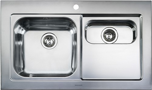 1.5 Bowl Stainless Steel Sink, Right Hand Drainer. additional image