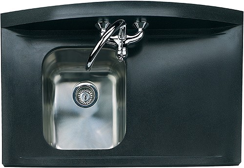 1.0 Bowl Neostone Sink, Right Hand Drainer. additional image