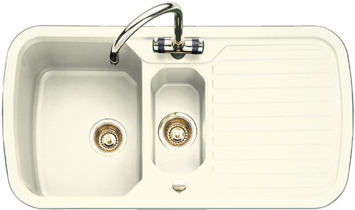 1.5 Bowl Cream Sink With Brass Tap & Waste. additional image