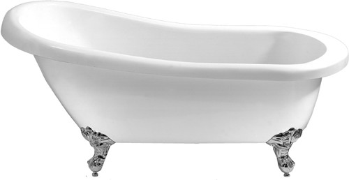 Buckingham slipper roll top bath with claw feet. 1570mm. additional image