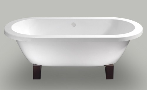 Clarence double ended flat top bath, wooden blocks. 1700mm. additional image
