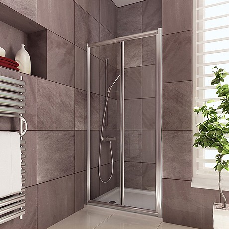 Infinity Bi-Fold Shower Door With 8mm Thick Glass, 760mm. additional image