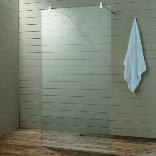 Wet Room Glass Shower Screen, 900x1900x10mm. additional image
