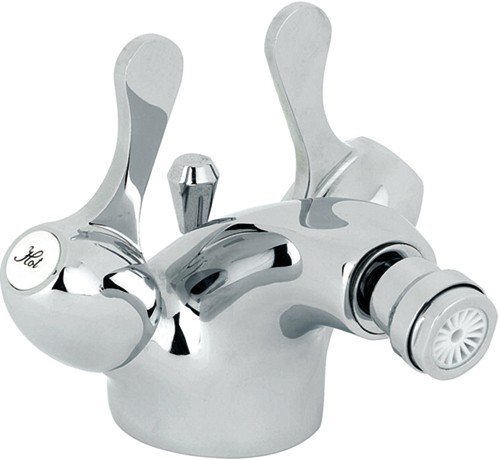 Mono Bidet Mixer Tap With Lever Handles & Pop Up Waste. additional image