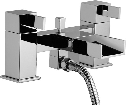 Waterfall Bath Shower Mixer Tap With Shower Kit & Wall Bracket. additional image