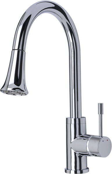 Shine Kitchen Tap, Multi Mode Pull Out Rinser (Chrome). additional image