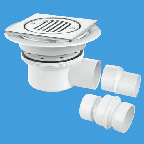 50mm Shower Trap Gully For Tiled Or Stone Flooring (2 Piece). additional image