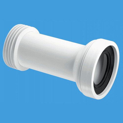 WC 4"/110mm Straight Toilet Pan Adjustable Connector. additional image