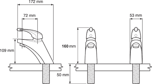 Bath Taps (Pair, Chrome). additional image