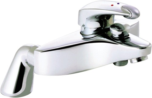 Bath Shower Mixer Tap With Shower Kit (Chrome). additional image