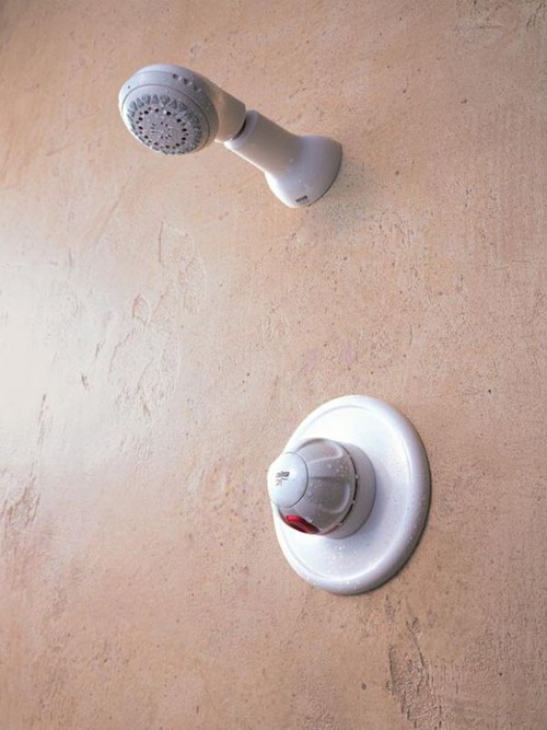 White Concealed Shower Valve with Fixed Shower Head. additional image