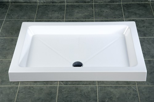 Stone Resin Rectangular Shower Tray. 900x800x110mm. additional image